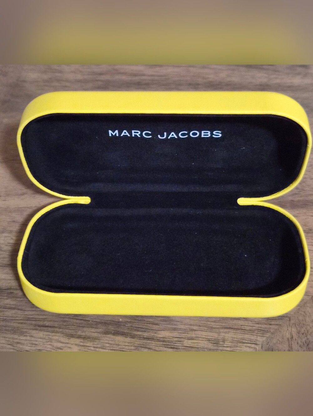 Marc Jacobs Yellow Eyewear Case with Black Interior